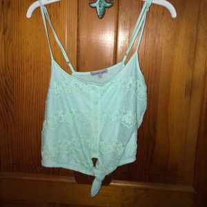 Mint lace top